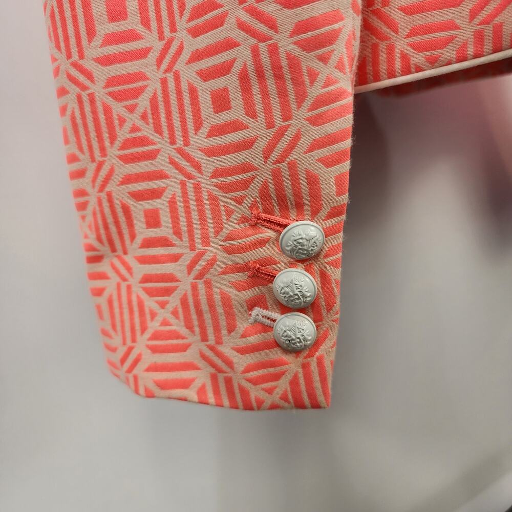 Gap Academy Blazer Geometric Neon Pink 8 Tall - Picture 8 of 12